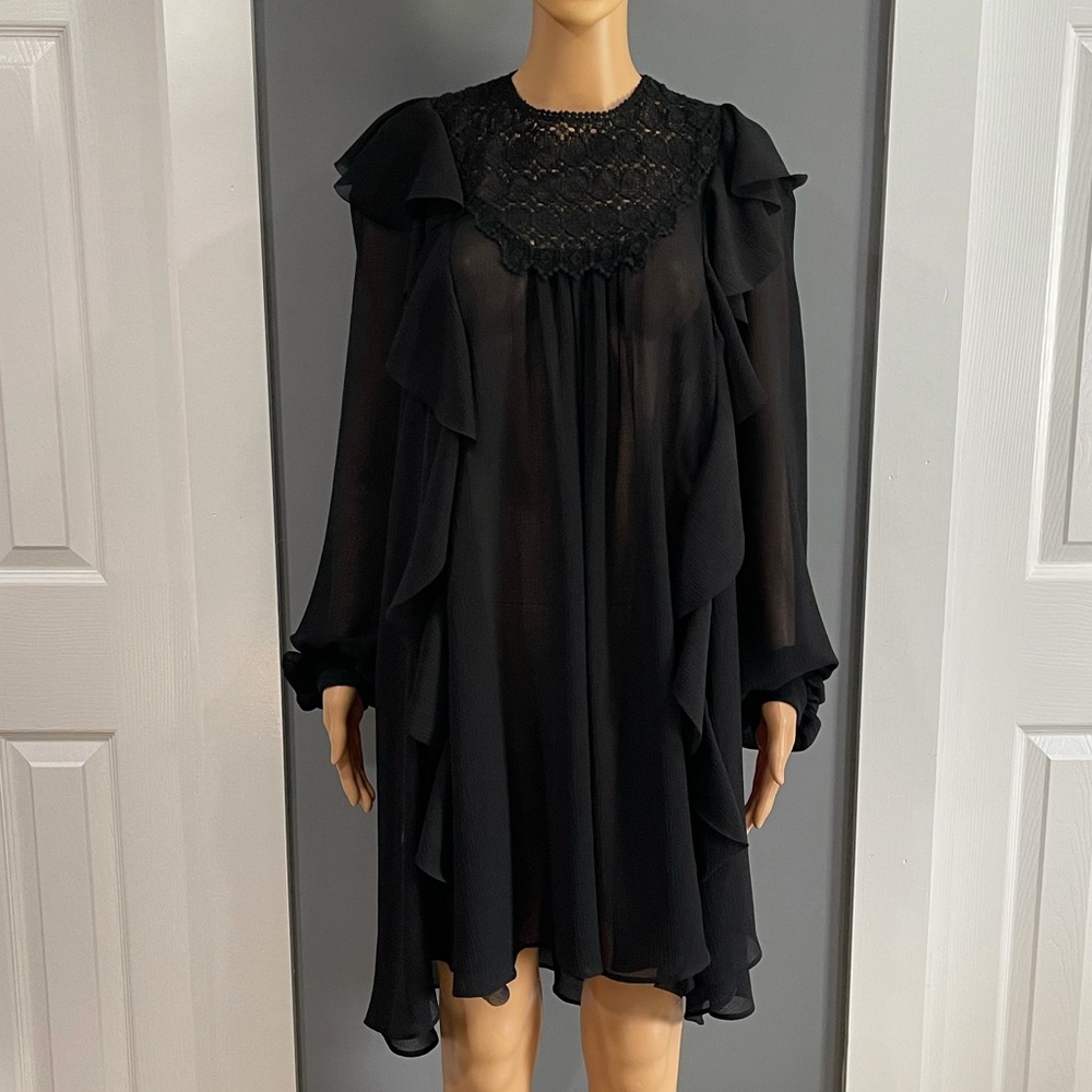 Philosophy di Lorenzo Serafini Black Flounce Dress